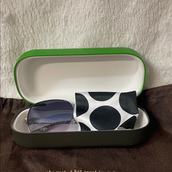 kate spade ombre lense Sunglasses with Floral Temples NEW with case & a dustbag - Picture 6 of 7